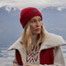 Varley Elva Chunky Rib Beanie in Red Dahlia