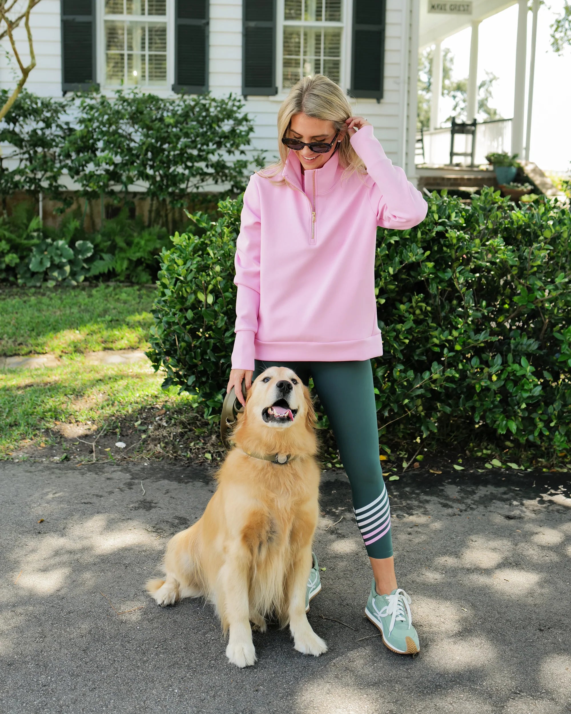 Addison Bay Everyday Quarter Zip in Bubblegum at Baseline Social