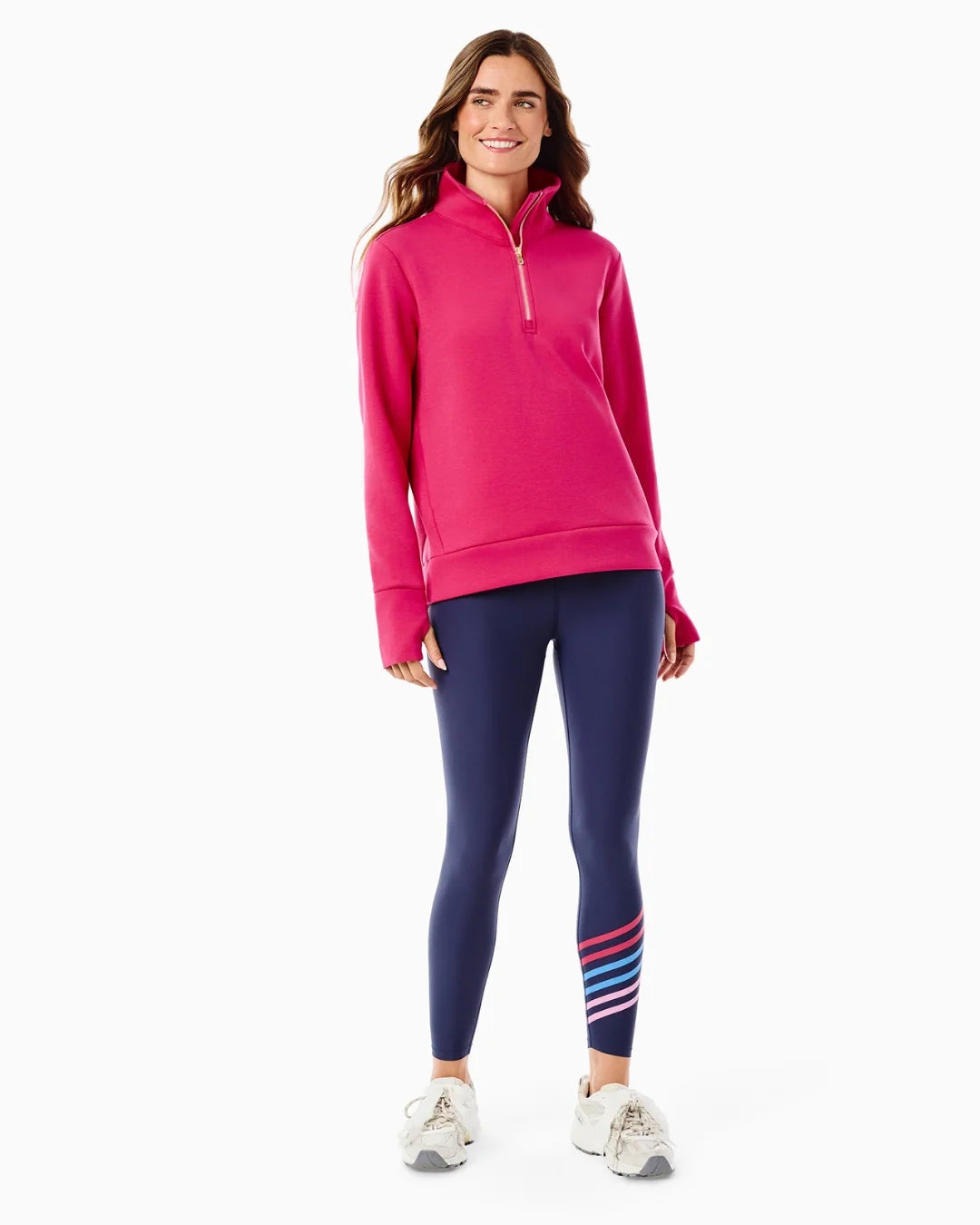 Everyday Quarter Zip Sweatshirt in Berry - Baseline Social
