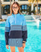 Addison Bay Everyday Skort in Vintage Blue/Navy/Cabana Stripe at Baseline Social