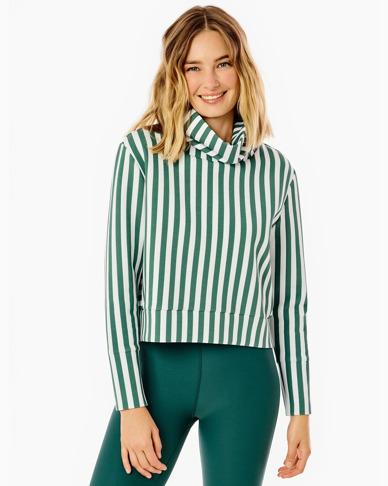 Addison Bay Everyother Day Pullover in Ivy Cabana Stripe at Baseline Social