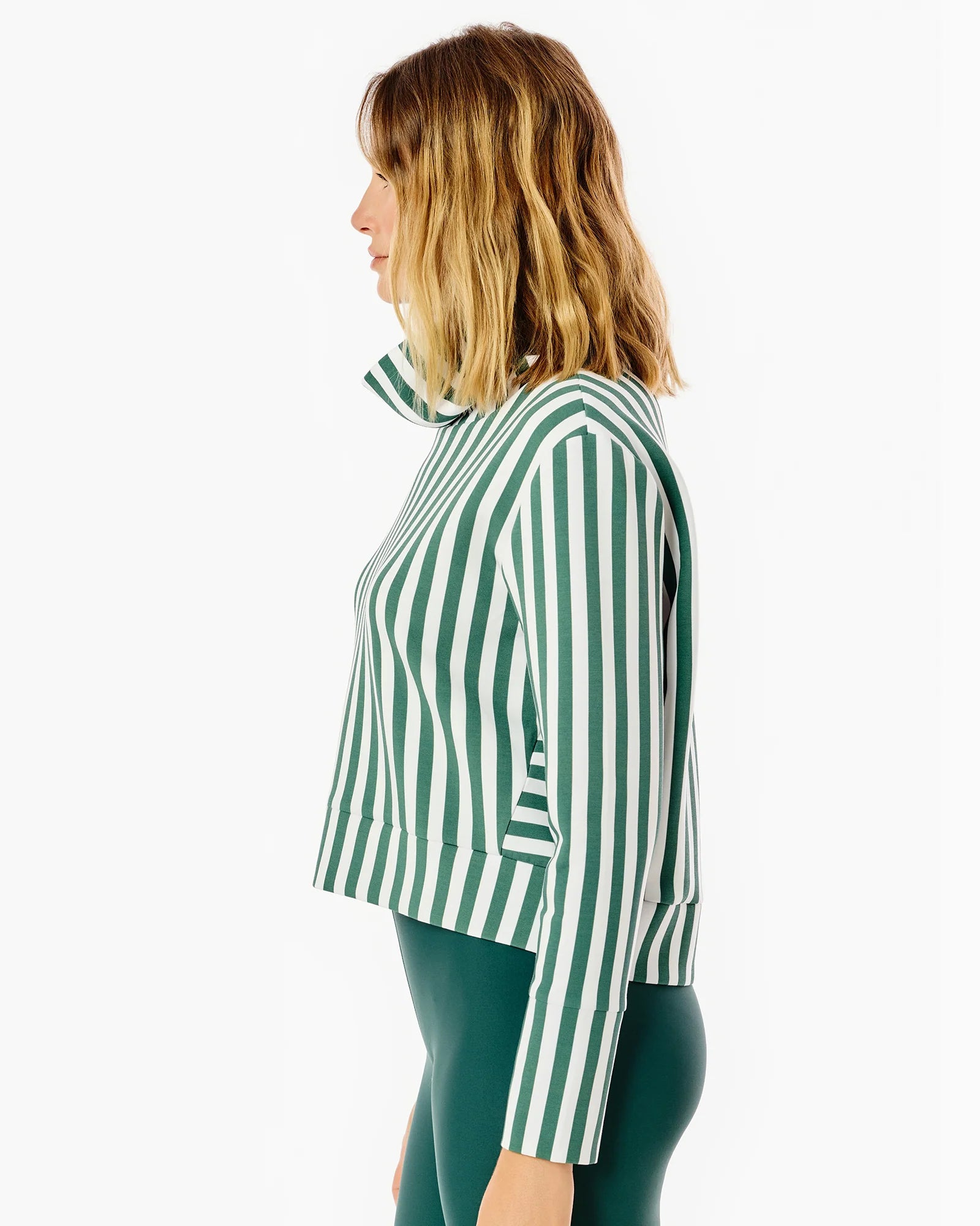 Addison Bay Everyother Day Pullover in Ivy Cabana Stripe at Baseline Social