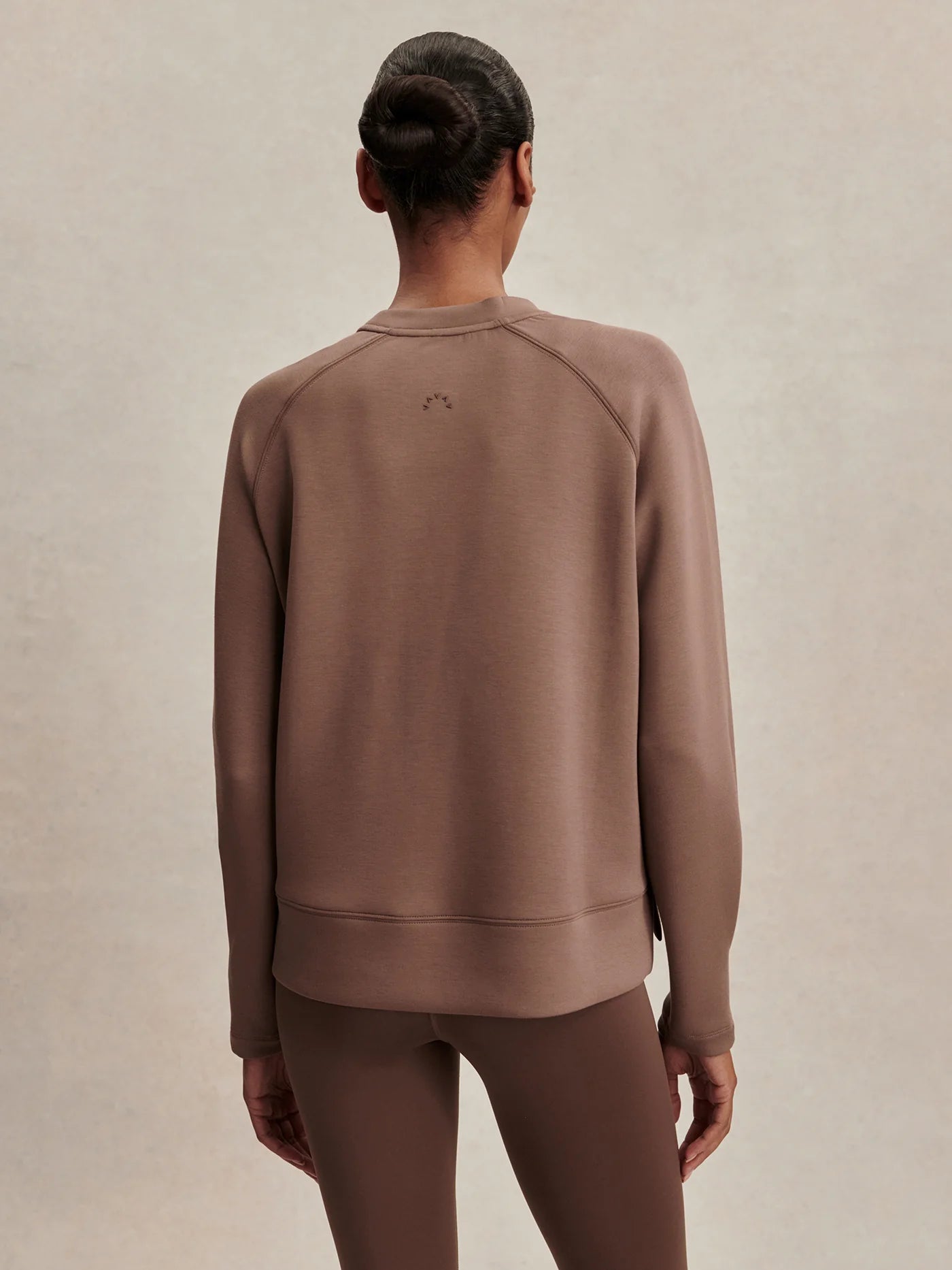 Varley Zosia Crew-Neck Sweat in Coffee Quartz at Baseline Social