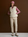 Varley Irina Cable Knit Gilet in Egret at Baseline Social