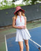 Addison Bay Fairway Active Dress in Super White/Ruby at Baseline Social