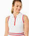 Addison Bay Fairway Active Dress in Super White/Ruby at Baseline Social