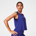 Spanx Supernaturals Flow Crew Tank in Deep Azure