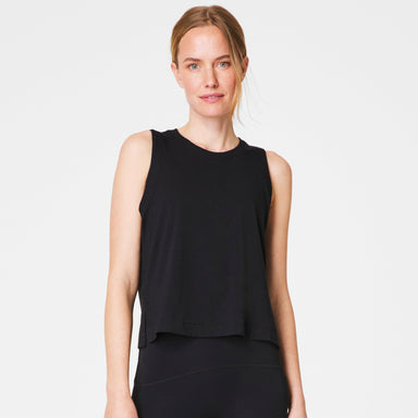 Spanx Supernaturals Flow Crew Tank in Black