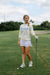 Ellsworth+Ivey Classic Golf Crewneck in Cornflower/Ivory at Baseline Social
