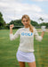 Ellsworth+Ivey Classic Golf Crewneck in Cornflower/Ivory at Baseline Social