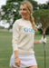 Ellsworth+Ivey Classic Golf Crewneck in Cornflower/Ivory at Baseline Social