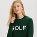 Renwick Club GOLF Sweater in Hunter Green and White