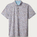 Rhone Golf Sport Polo Spread Collar in Dusty Blue Floral