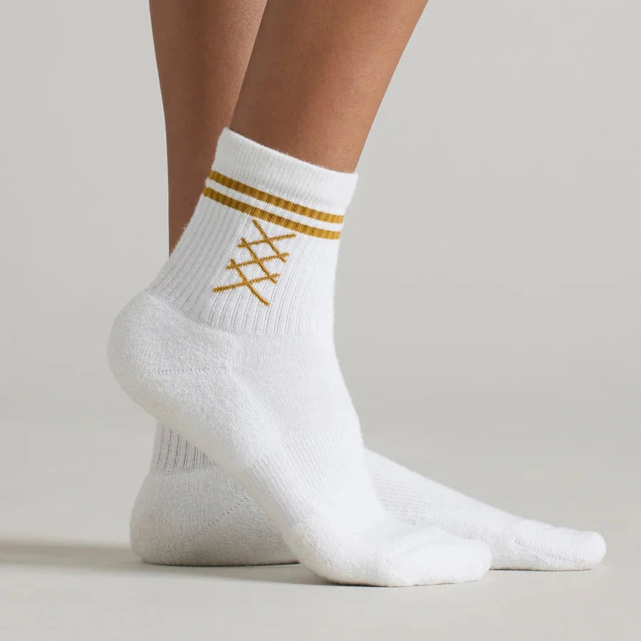 Rhone Half Crew Sock in Bright White