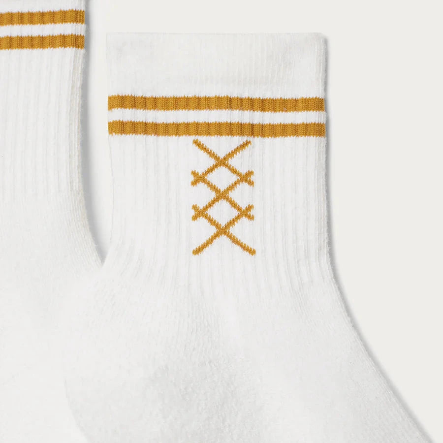 Rhone Half Crew Sock in Bright White