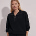 Varley Hawley Half Zip Sweat in Black