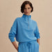 Varley Hawley Half Zip in Azure Blue