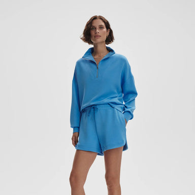 Varley Hawley Half Zip in Azure Blue