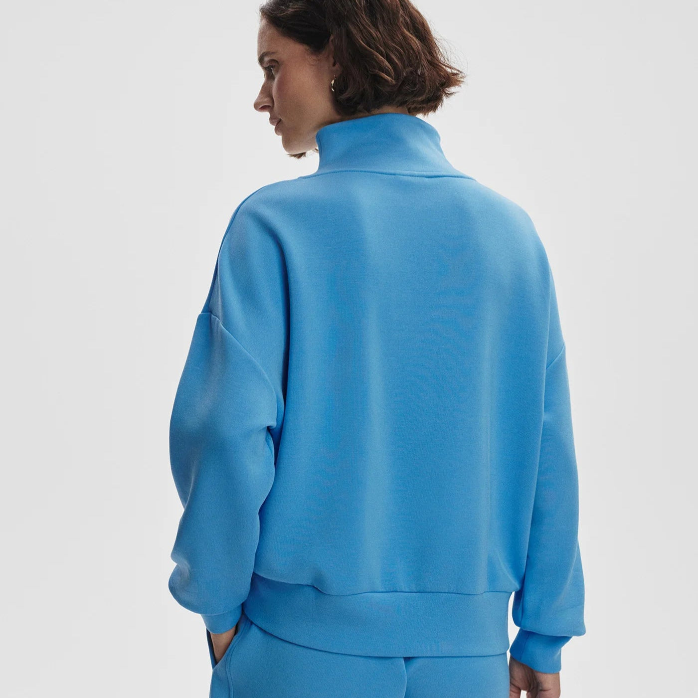 Varley Hawley Half Zip in Azure Blue