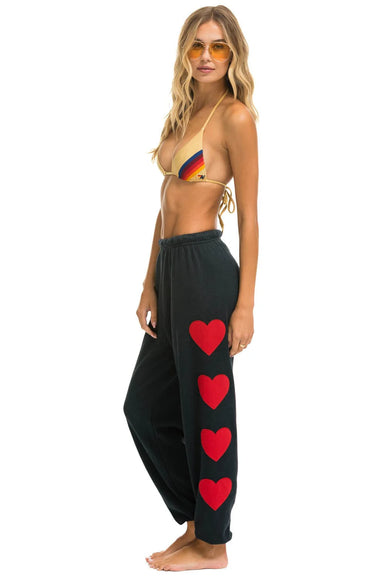 Aviator Nation Heart Stitch 4 Sweatpants in Charcoal at Baseline Social