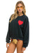 Aviator Nation Heart Stitch Relaxed Crew in Charcoal at Baseline Social