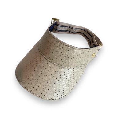 Fenix Sportier - The Visor in Khaki Leather, Varsity Strip Elastic and Gold