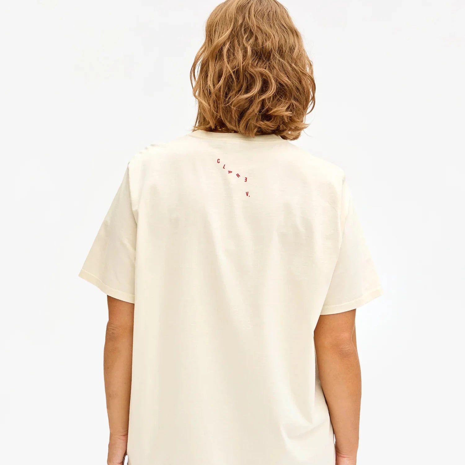 Clare V. Le Weekend Tee in Cream