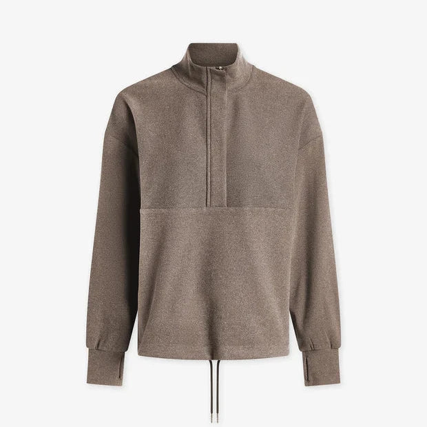 Varley Maida Half-Zip Midlayer in Carob Marl