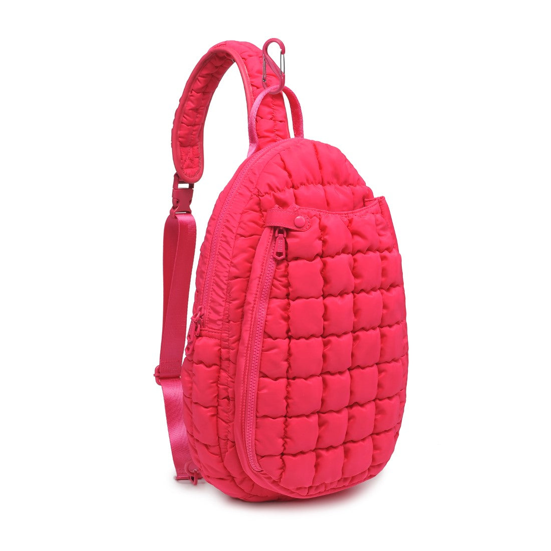 Sol and Selene Match Point Quilted Puffer Pickleball-Paddle Tennis Sling in Hot Pink