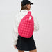 Sol and Selene Match Point Quilted Puffer Pickleball-Paddle Tennis Sling in Hot Pink