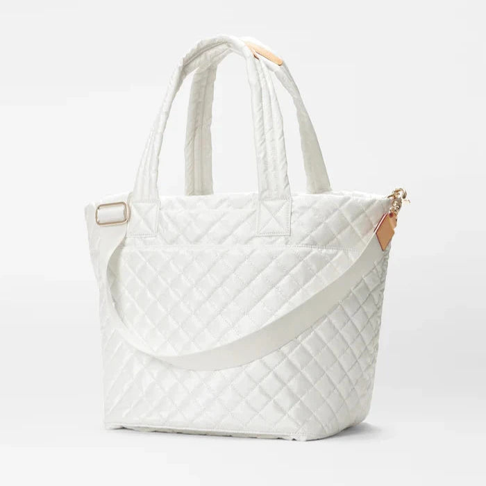 MZ Wallace Medium Metro Tote Delux in Pearl Metallic