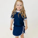 Courtside Kids Girls Tennis Skort in Navy and White