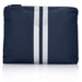 Medium Zipper Pack in Navy with Silver Stripes