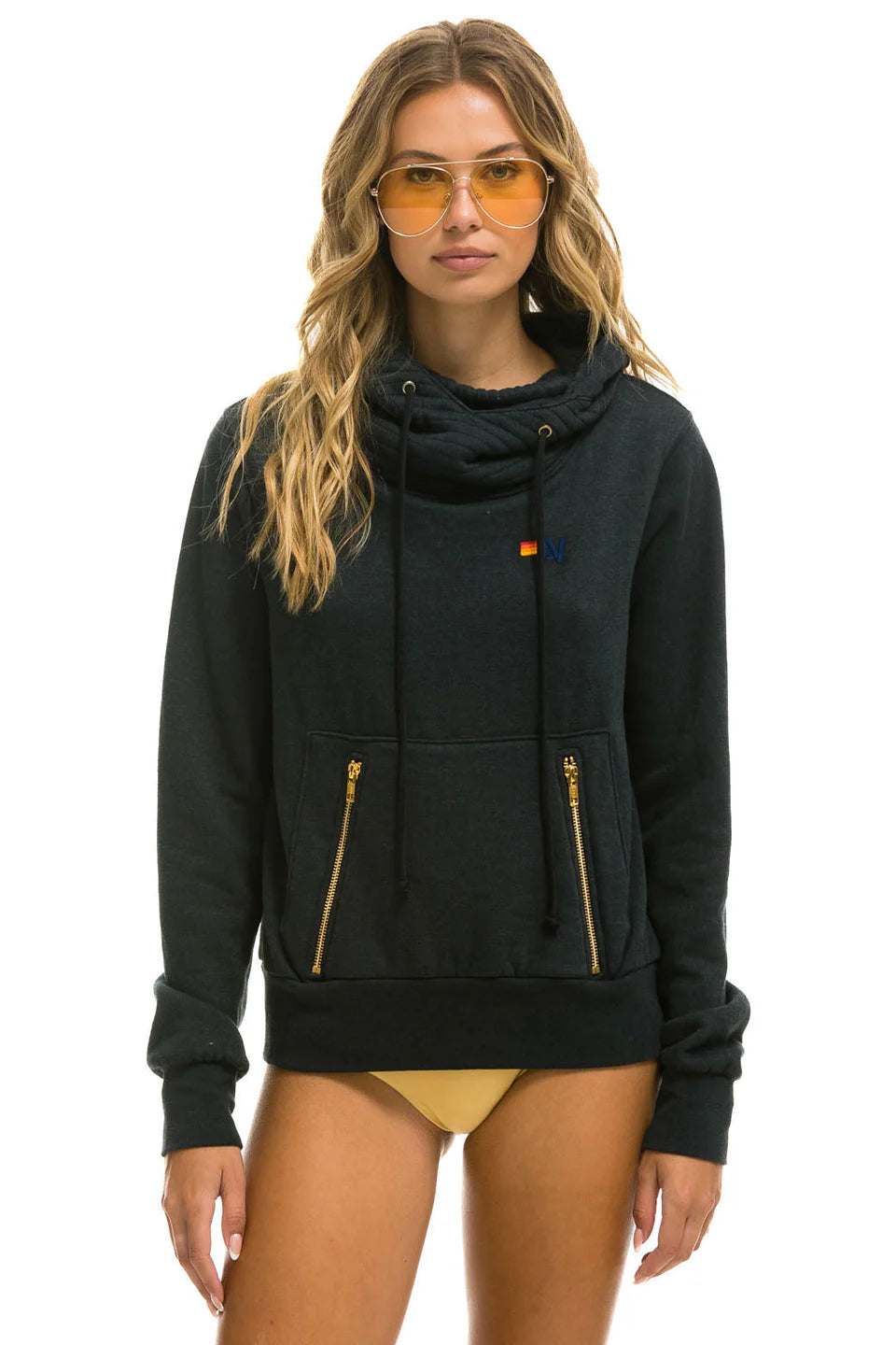 Aviator Nation Ninja Pullover Hoodie in Charcoal at Baseline Social