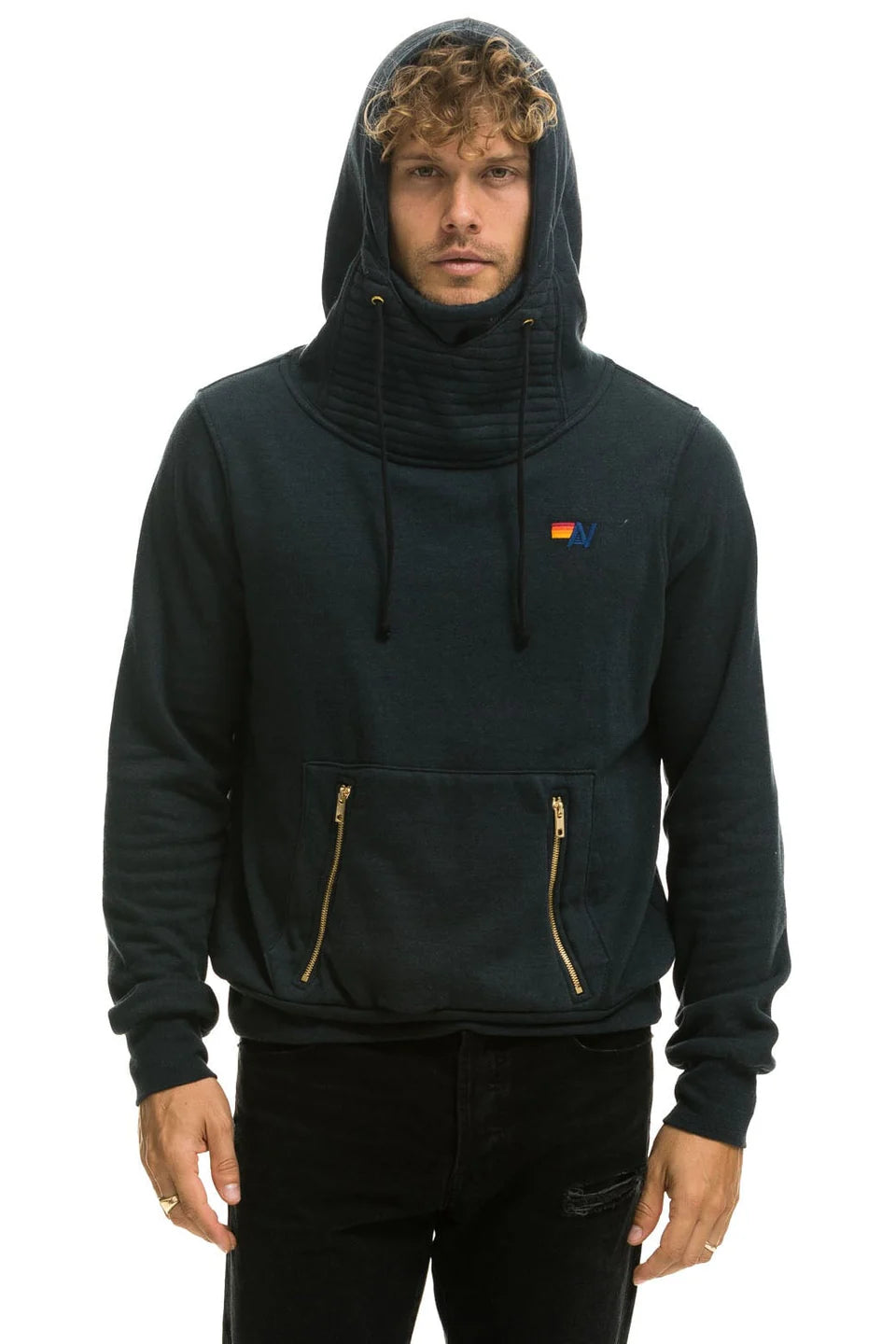 Aviator Nation Ninja Pullover Hoodie in Charcoal at Baseline Social