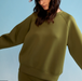 Cynthia Rowley Bonded Pullover in Olive