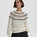 Varley Padburry Pointelle Knit Sweater in Egret