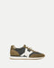 Veronica Beard Penrose Sneaker in Loden/Fennel, front view