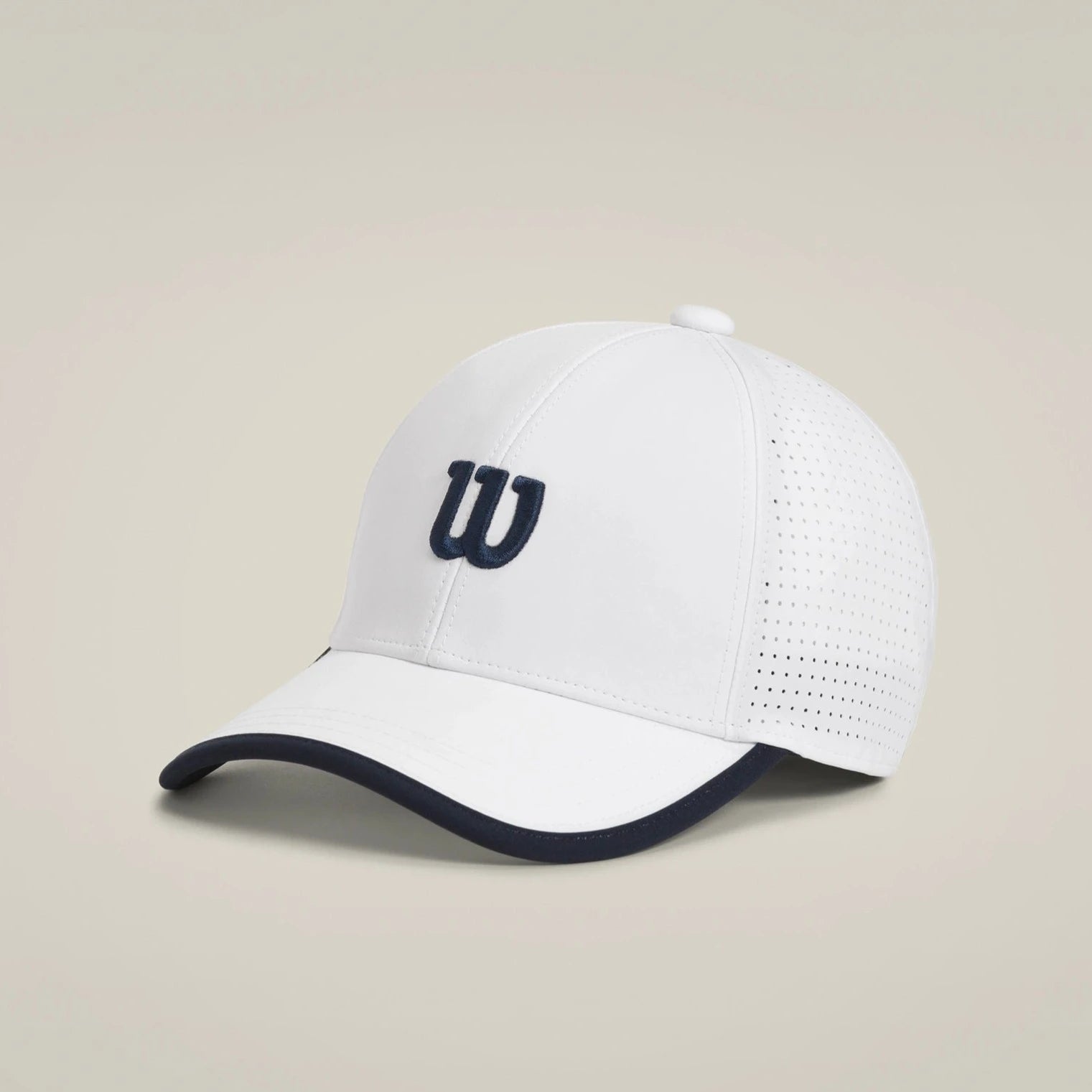 Perforated Classic Hat in Bright White