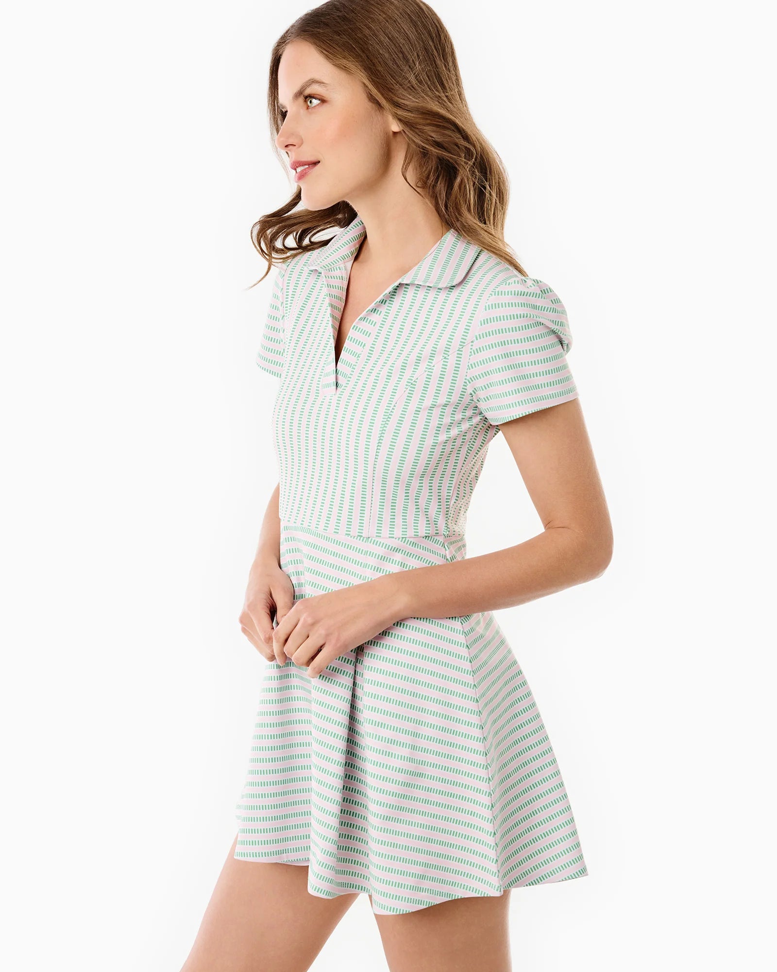 Peter Pan Cricket Active Dress in Ballet Slipper Hatch - Baseline Social