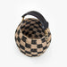 Clare V. Pot de Miel in Black & Natural Checker