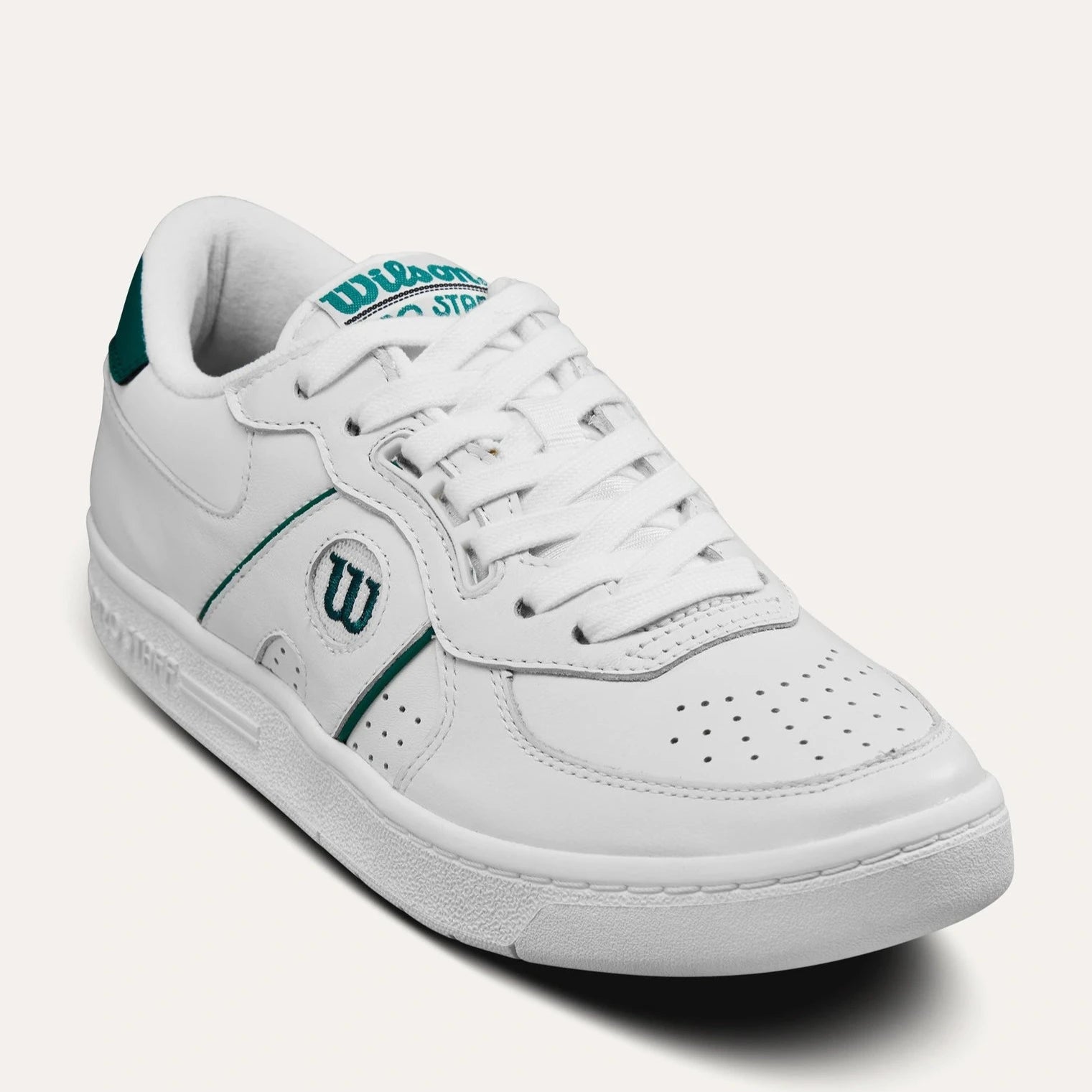 Unisex Pro Staff 87 Shoe in White and Aventurine | Baseline Social