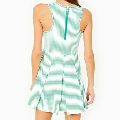 Addison Bay Racquet Dress in Palm and White stripe