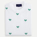 Renwick Allover Racquets Sweater in White and Green