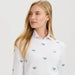 Renwick Allover Racquets Sweater in White and Green