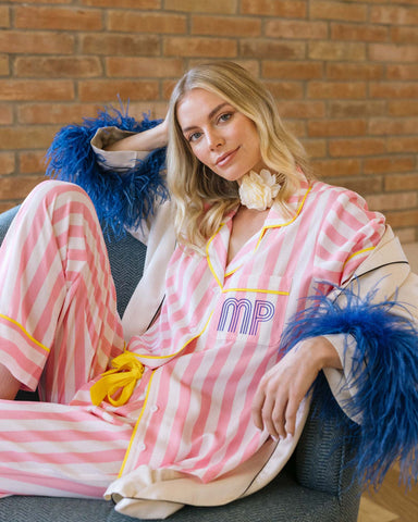 Katie Kime Retro Stripe Pajama Pants Set at Baseline Social