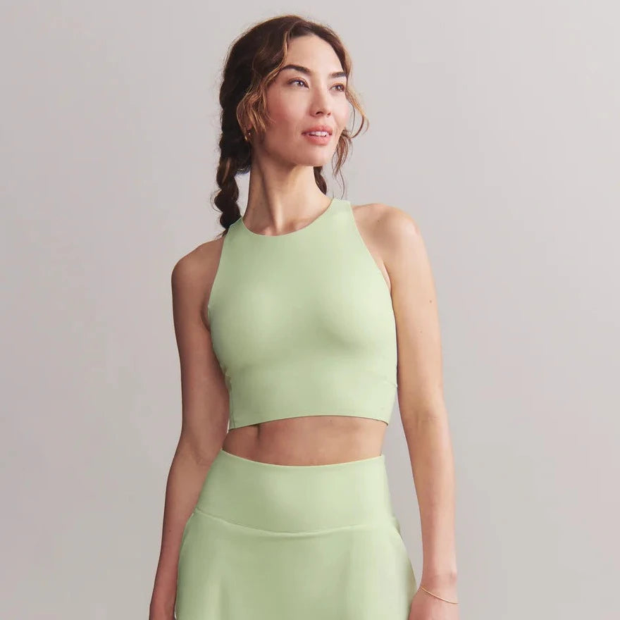 Rhone Revive Longline Bra in Lime Zest