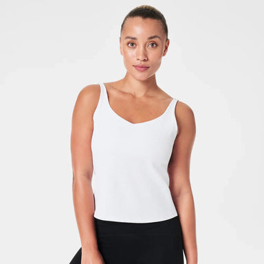 Spanx Ribbed 2 in 1 Tank in White