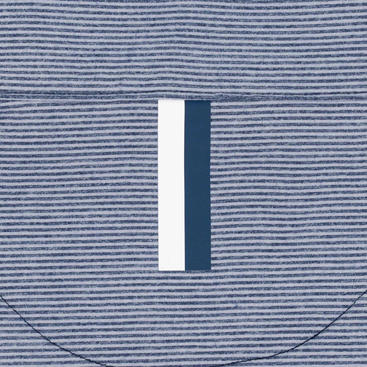 Rhoback The Riva Heather Stripe Performance Q-Zip in Fleet Navy/White