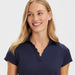 Renwick Scallop Performance Polo in Navy